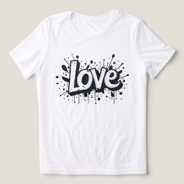 Tag der monochromen Liebe Tri-Blend Shirt (Design Vorderseite)