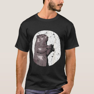 Tag der Murmeltier-Schatten-Puppe Süßes Nagetier K T-Shirt