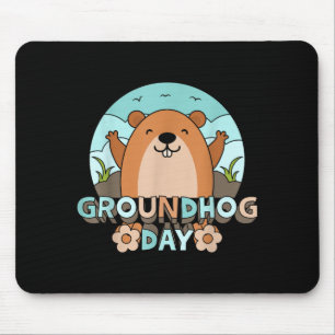 Tag der Murmeltiere Männer Frauen Retro Vintage 60 Mousepad
