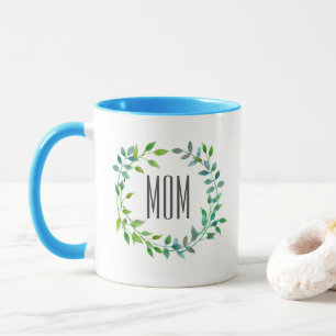 Tag der Mutter des Aquarell-der grüne Tasse