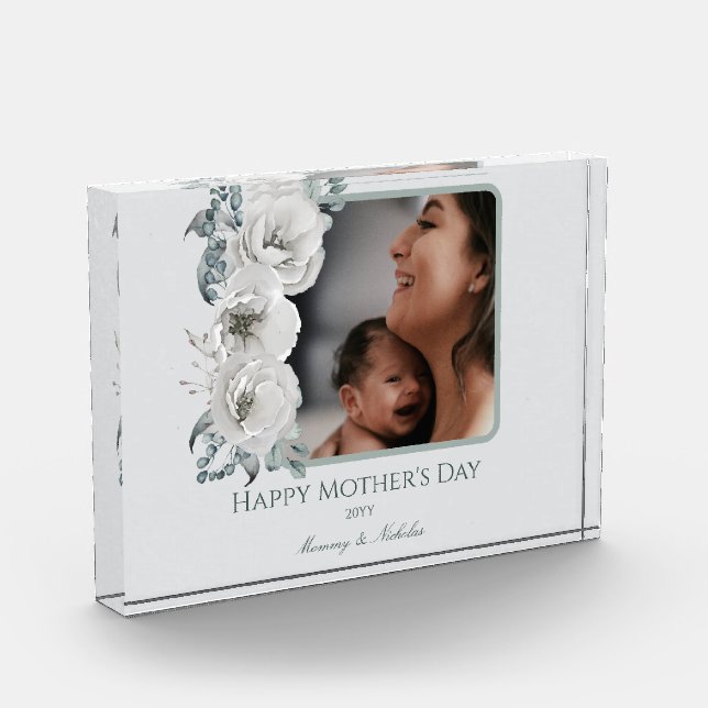 Tag der Mutter mit blühendem Foto (Links)