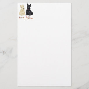 Tag der Mutter mit dem Wheaten & Black Scotties Briefpapier
