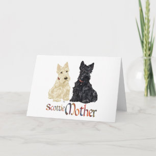 Tag der Mutter mit dem Wheaten & Black Scotties Karte