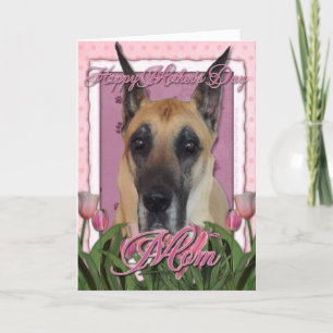 Tag der Mütter - Rosa Tulips - Great Dane Karte
