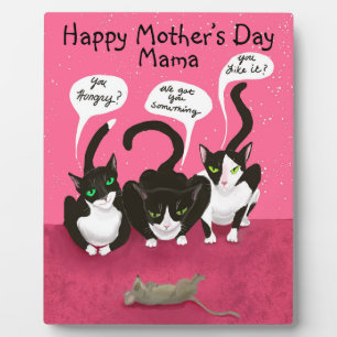 Tag der Mütter von der Katze Funny Personalize Fotoplatte