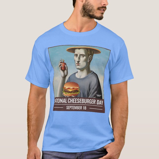 "Tag der nationalen Cheeseburger" T-Shirt (Vorderseite)