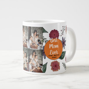 Tag der personalisierten Mütter,Foto Collage Blume Jumbo-Tasse