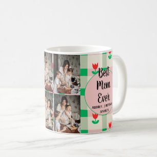 Tag der personalisierten Mütter,Foto Collage Blume Kaffeetasse