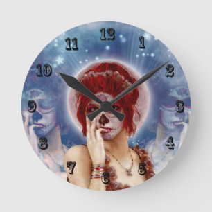 Tag der Puppe mit totem Zucker Runde Wanduhr