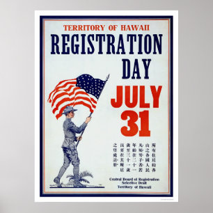 Tag der Registrierung in Hawaii - Chinesisch Poster