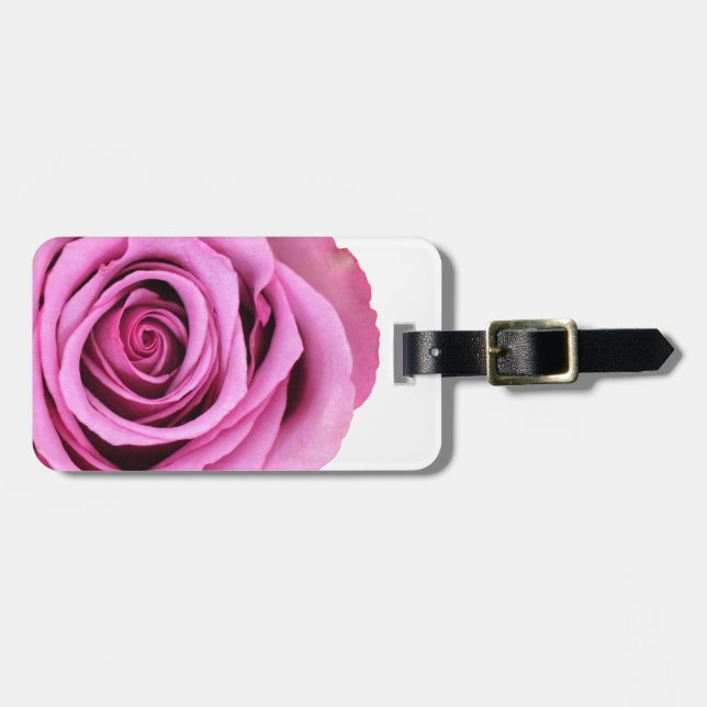 Tag der rosa Rose Gepäckanhänger (Vorderseite horizontal)