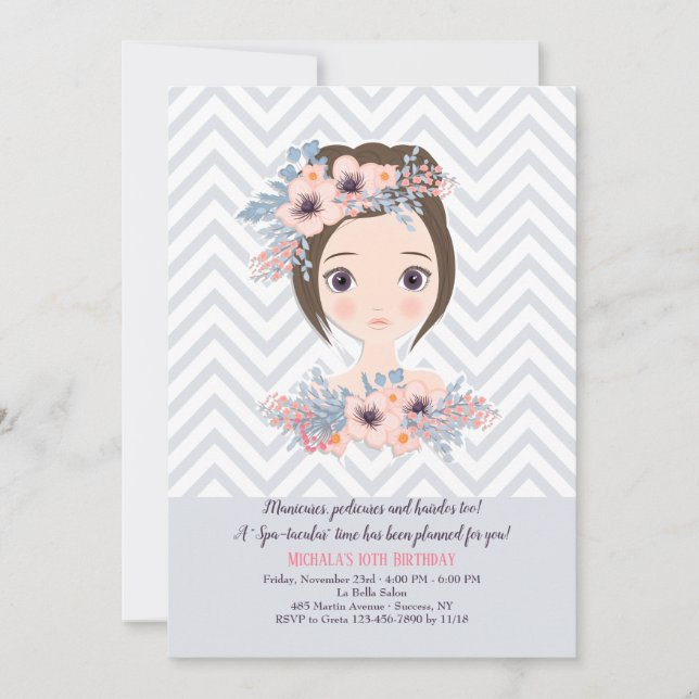 Tag der Schönheit Geburtstagsparty Einladungen (Vorderseite)