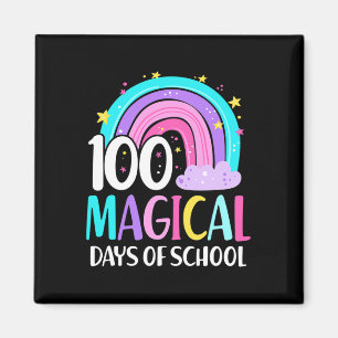 Tag der Schule Regenbogen Magische 100 Tage der Sc Magnet