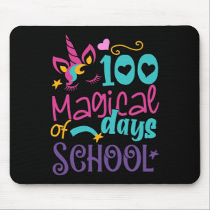 Tag der Schule Unicorn 100 Magische Tage Lehrer Gi Mousepad