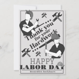 Tag der Solidarność-Arbeit mit US-Flagge Dankeskarte