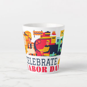 Tag der Solidarność-Arbeit mit US-Flagge Milchtasse