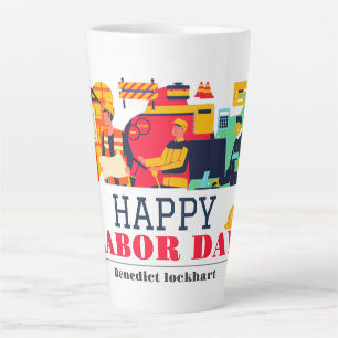 Tag der Solidarność-Arbeit mit US-Flagge Milchtasse