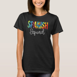 Tag der spanischen Squad-Gefärbte Krawatte-Aufwert T-Shirt