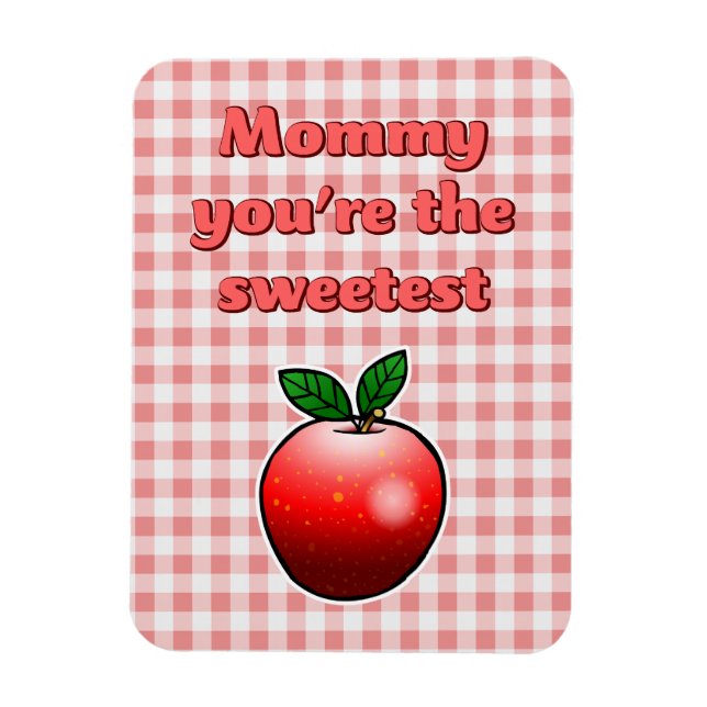 Tag der süßesten Red Apple Mütter Magnet (Vertikal)