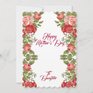 Tag der Tochter Rustikale Rose Blumengrün