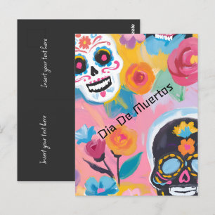 Tag der Toten Blumenfreude Postkarte