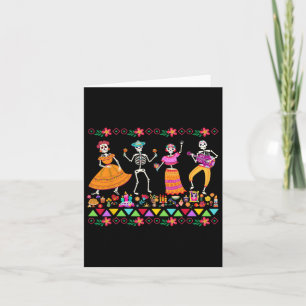 Tag der Toten Dia de Los Muertos mexikanisches Ske Karte