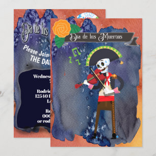 Tag der Toten Dia de Los Muertos Party Feier Einladung
