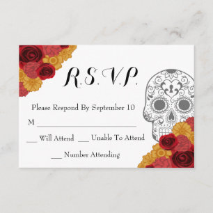 Tag der Toten Dia Los Muertos UAWG Wedding Card RSVP Karte