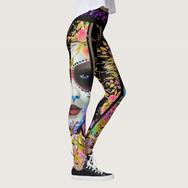 Tag der Toten Flora Leggings (Rechts)