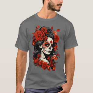 Tag der Toten La Catrina Muertos Frauen 3 T-Shirt