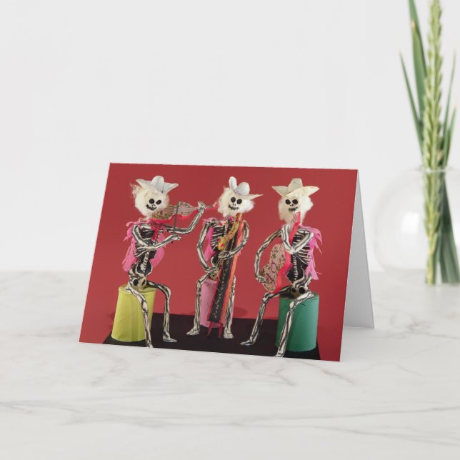 Tag der Toten: Mariachi, von Oaxaca Karte (Vorderseite)
