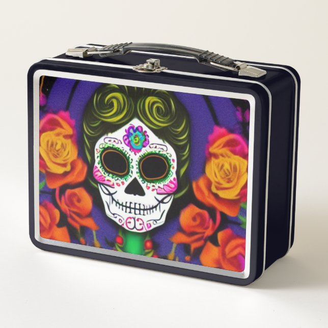 Tag der Toten Metall Brotdose (Vorderseite)