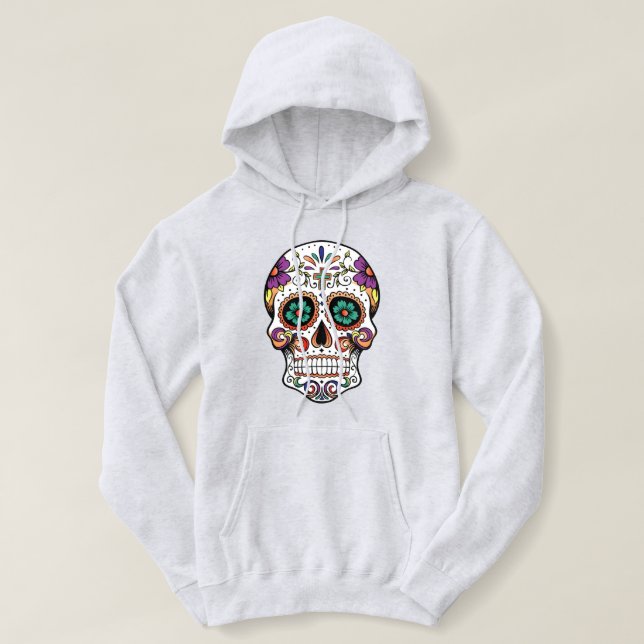 Tag der Toten Schädelfrauen Hoodie (Design vorne)