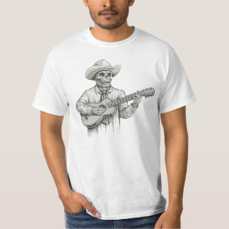 Tag der toten Skeleton spielenden Gitarre T-Shirt