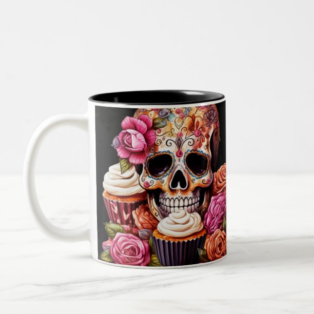 Tag der Toten Zweifarbige Tasse (Links)