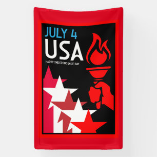 Tag der Unabhängigkeit Amerikas Banner