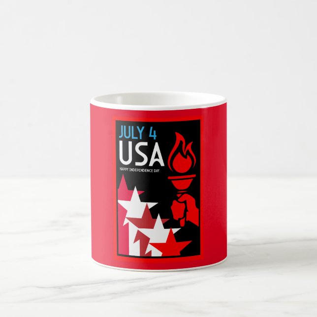 Tag der Unabhängigkeit Amerikas Kaffeetasse (Mittel)