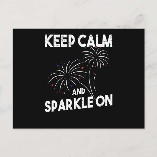 Tag der Unabhängigkeit von Feuerwerken 4. Juli Postkarte (Vorderseite)