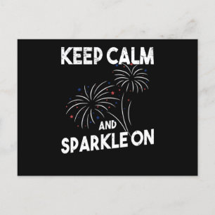 Tag der Unabhängigkeit von Feuerwerkskörpern 4. Ju Postkarte