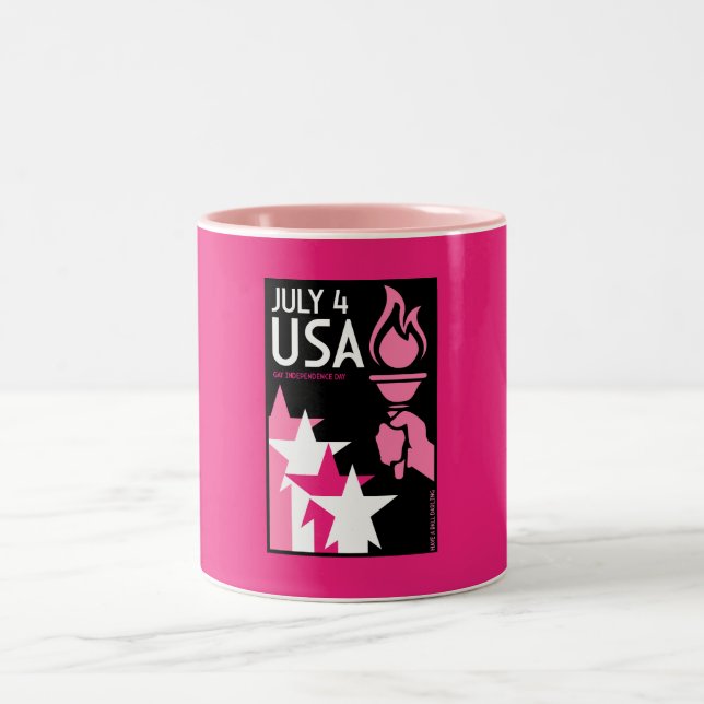 Tag der Unabhängigkeit Zweifarbige Tasse (Mittel)