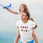 Tag der Väter der coolen Vater-farbigen geometrisc T-Shirt<br><div class="desc">Ein markanter geometrischer Schriftart in leuchtenden Farben und Typografie Cooler Vater für den Vater,  der ein bisschen Farbe mag! Genau richtig zum Vatertag oder Geburtstagsgeschenk.</div>