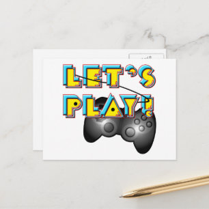 Tag der Videospiele - Lass uns spielen! Postkarte