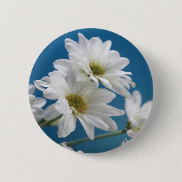Tag der Weißen Daisies Garten der Liebe Blue Sky Button