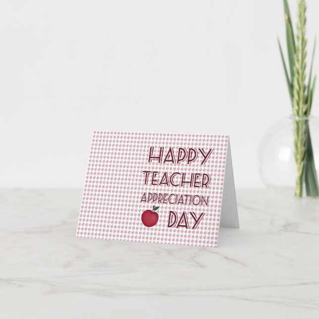 Tag der Wertschätzung für Lehrer Dankeskarte (Vorderseite)