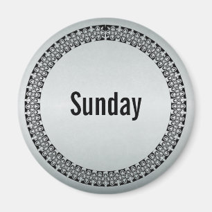 Tag der Woche Sonntag Magnet