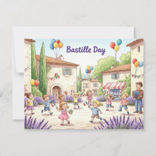 Tag des Bastille  Postkarte