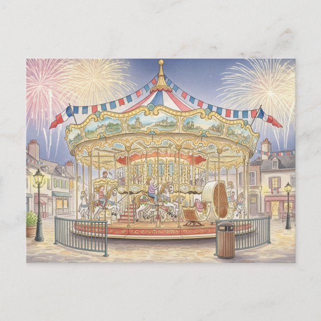 Tag des Bastille  Postkarte (Vorderseite)