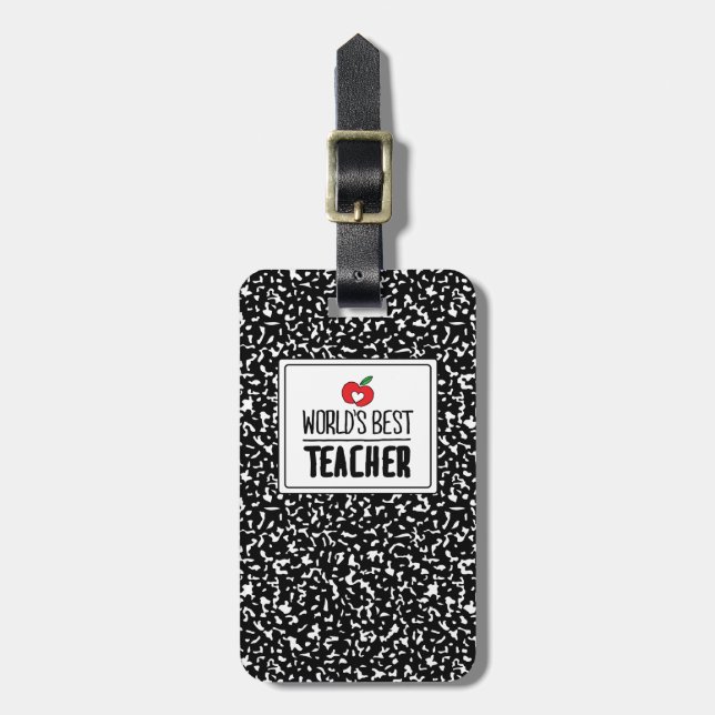 Tag des besten Lehrers-Lehrers der Welt Gepäckanhänger (Vorderseite vertikal)