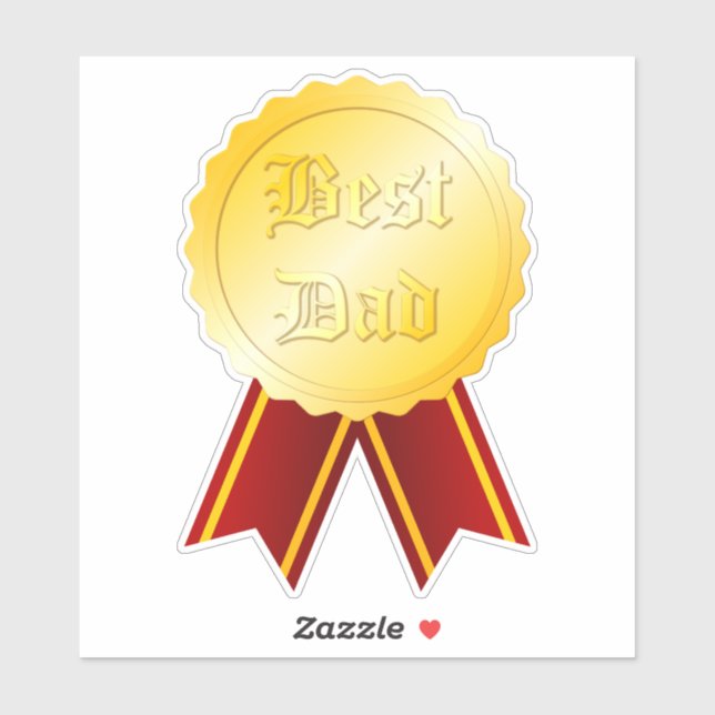 Tag des besten Vaters Aufkleber (Blatt)