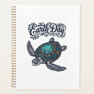 Tag des Erdschildkröte Vintage Stempel Shirt Desig Planer